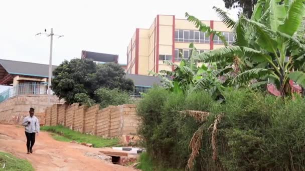 Personas Identificadas Tráfico Montaña Nyanza Kigali Capital Ruanda África Oriental — Vídeos de Stock