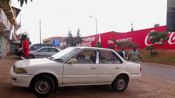 Traficul Piața Ziniya Din Kigali Rwanda Martie 2019 — Videoclip de stoc