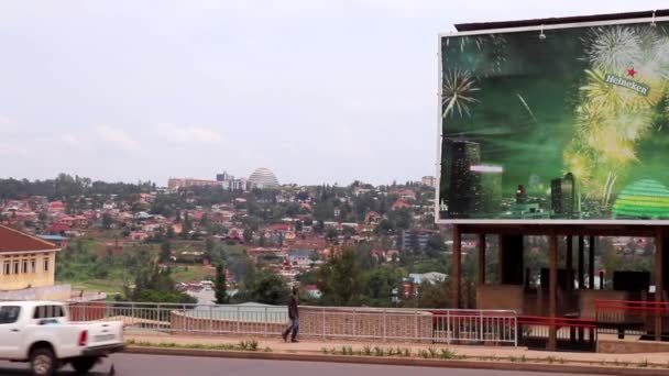 Trafic Routier Sur Sonatube Road Kigali Rwanda Mars 2019 — Video