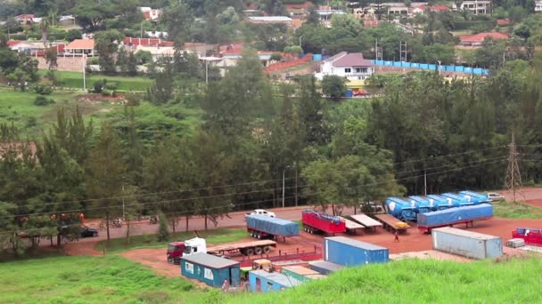 Дорожній Рух Дорозі Веде Центру Міста Кігалі Столиці Руанди Східній — стокове відео