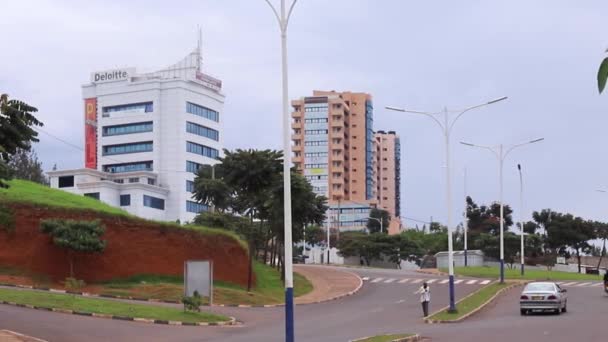 Road Traffic Road Leading City Centre Kigali Capital Rwanda East — Stock Video