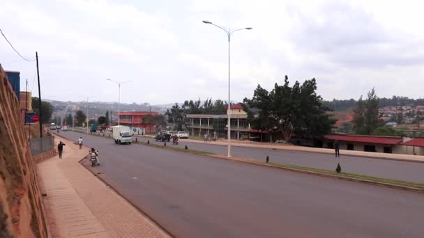 Straßenverkehr Auf Der Sonatube Road Kigali Ruanda März 2019 — Stockvideo