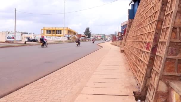 Mart 2019 Kigali Ruanda Sonatube Yolu Nda Trafik Vardı — Stok video