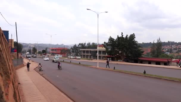 Tráfico Por Carretera Sonatube Road Kigali Ruanda Marzo 2019 — Vídeo de stock