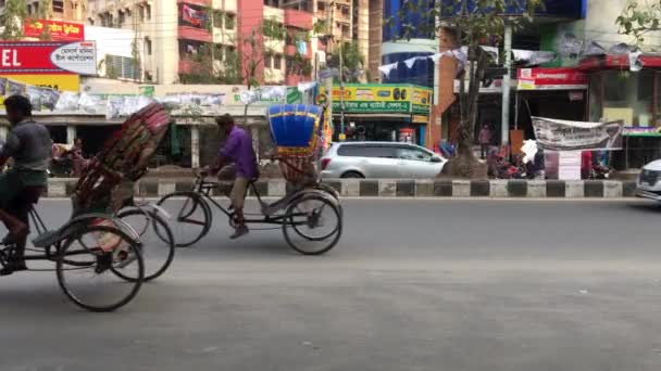 Personas Identificadas Tráfico Carretera Circunvalación Distrito Adabor Dhaka Capital Bangladesh — Vídeo de stock