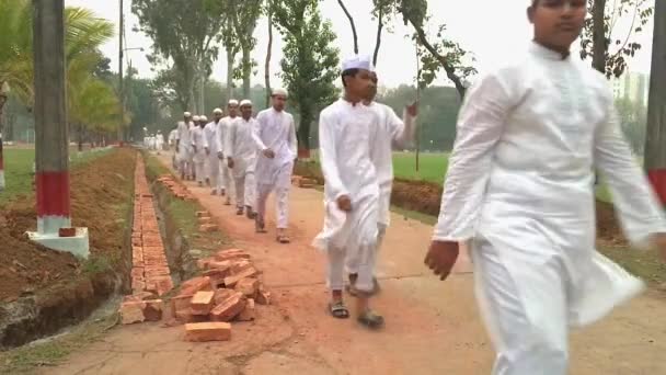 Dhakai Lakásmodell Főiskola Diákjai Dhakai Mohammadpurban Banglades Fővárosában 2019 Február — Stock videók