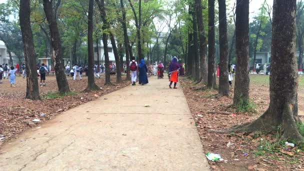 Dhakai Lakásmodell Főiskola Diákjai Dhakai Mohammadpurban Banglades Fővárosában 2019 Február — Stock videók