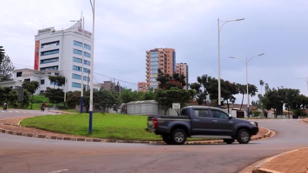 Vägtrafik Väg Till Centrum Kigali Rwandas Huvudstad Östra Afrika Mars — Stockvideo