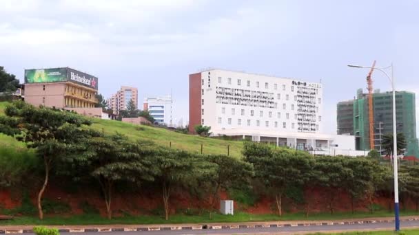 Trafic Routier Sur Route Menant Centre Ville Kigali Capitale Rwanda — Video