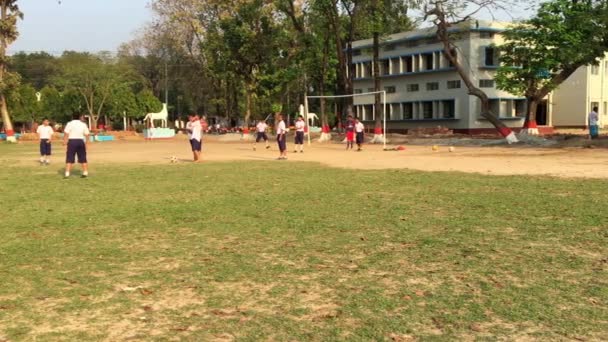 Aktivitäten Junger Studenten Freien Dhaka Residential Model College Mohammadpur Dhaka — Stockvideo