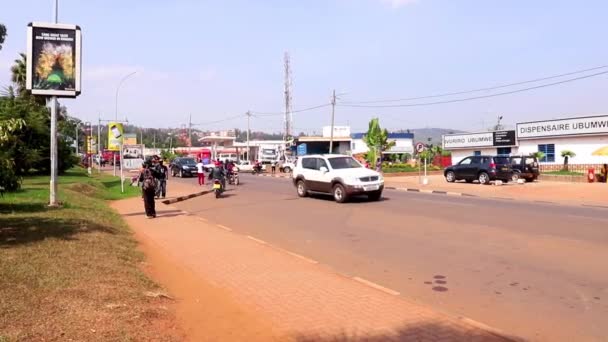 Tráfego Rodoviário Distrito Kicukiro Kigali Capital Ruanda África Oriental Por — Vídeo de Stock