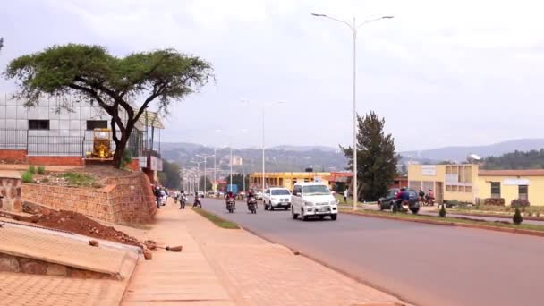 Silniční Doprava Sonatube Road Kigali Rwanda Březen 2019 — Stock video