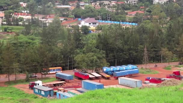 Vägtrafik Väg Till Centrum Kigali Rwandas Huvudstad Östra Afrika Mars — Stockvideo