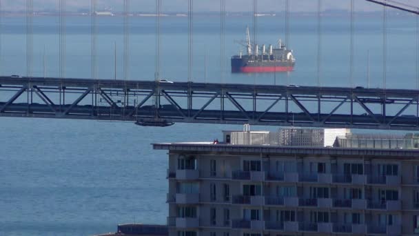 Die Bay Bridge Vom Telegraph Hill San Francisco Kalifornien Oktober — Stockvideo