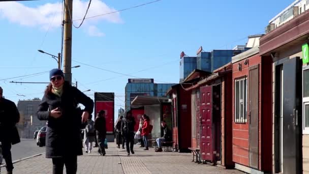 Street Traffic Ulaanbaatar Capital Mongolia Circa March 2019 — Stock Video