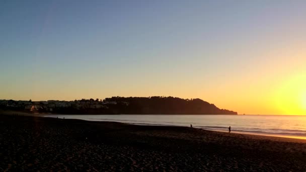 Golden Gate Híd Ahogy Baker Beach Től Látható Naplementekor San — Stock videók