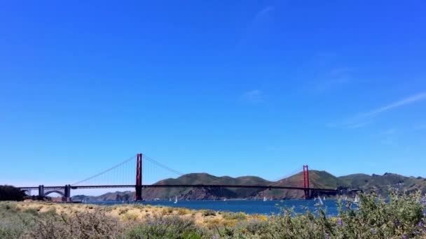 Golden Gate Bridge Visto Chrissy California Usa — Video Stock