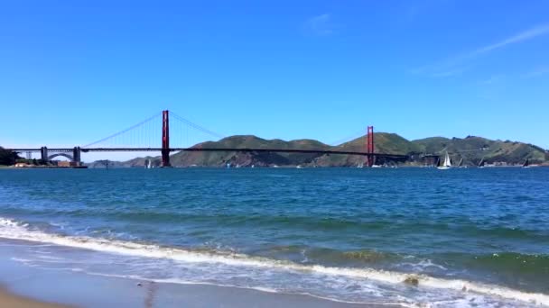 Golden Gate Bridge Visto Chrissy California Usa — Video Stock