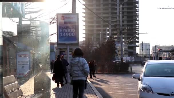 Ongeïdentificeerde Mensen Straat Het Centrum Van Ulaanbaatar Hoofdstad Van Mongolië — Stockvideo