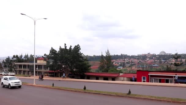 Tráfico Por Carretera Sonatube Road Kigali Ruanda Marzo 2019 — Vídeo de stock