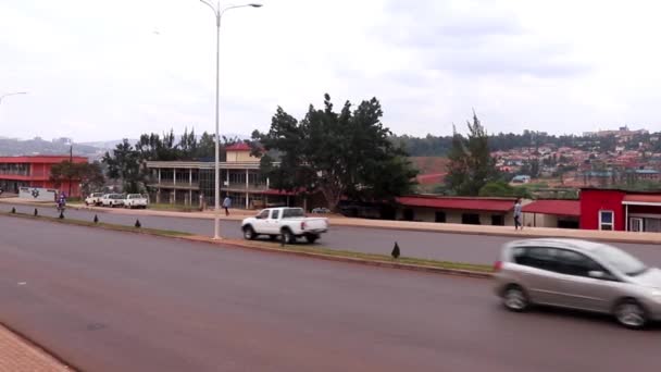 Road Traffic Sonatube Road Kigali Rwanda March 2019 — Stock Video