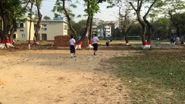 Actividades Para Jóvenes Estudiantes Aire Libre Dhaka Residential Model College — Vídeo de stock