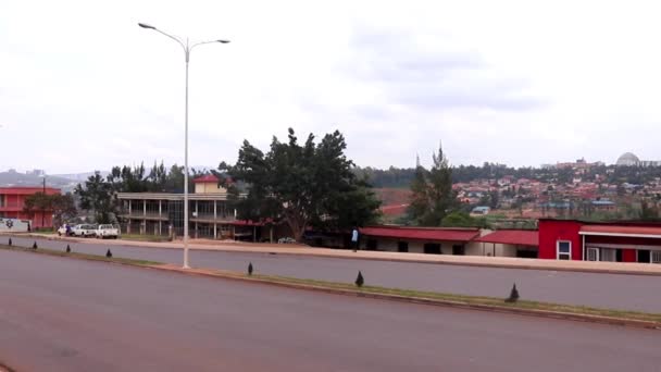 Road Traffic Sonatube Road Kigali Rwanda March 2019 — Stock Video