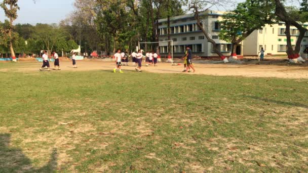 Aktivitäten Junger Studenten Freien Dhaka Residential Model College Mohammadpur Dhaka — Stockvideo