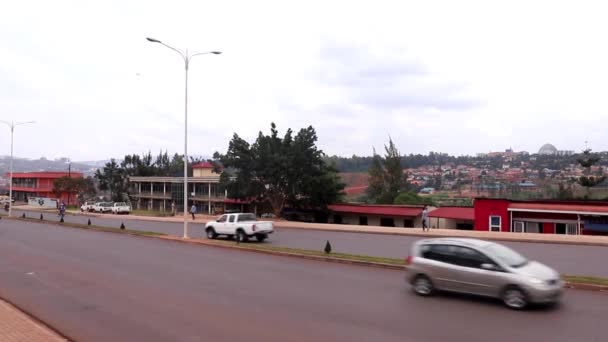 Road Traffic Sonatube Road Kigali Rwanda March 2019 — Stock Video