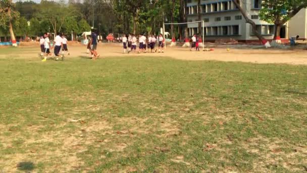 Молоді Студенти Працюють Відкритому Повітрі Житловому Коледжі Дакки Мохаммадпурі Дакка — стокове відео