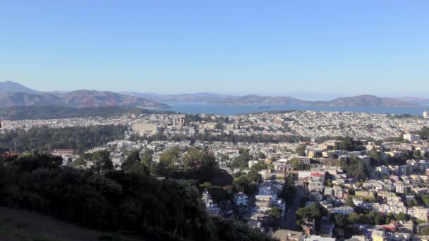 San Francisco Vanaf Twin Peaks Californië Circa Oktober 2018 — Stockvideo