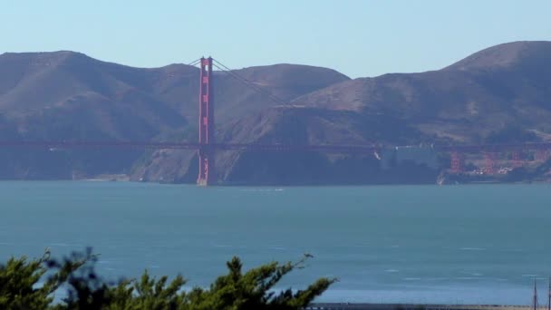 Jembatan Golden Gate Seperti Yang Terlihat Dari Telegraph Hill San — Stok Video