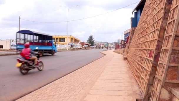 Trafic Routier Sur Sonatube Road Kigali Rwanda Mars 2019 — Video