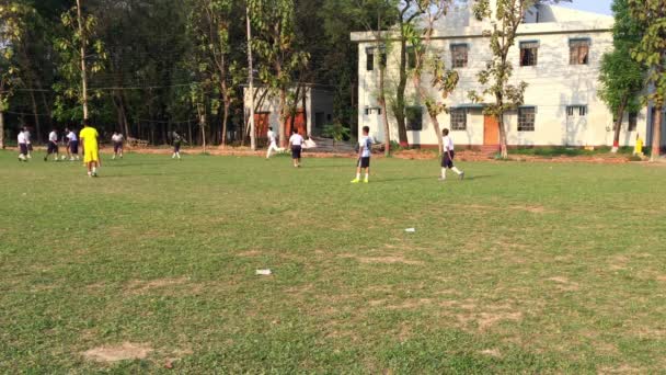 Young Students Activities Outdoors Dhaka Residential Model College Mohammadpur Dhaka — Stock Video