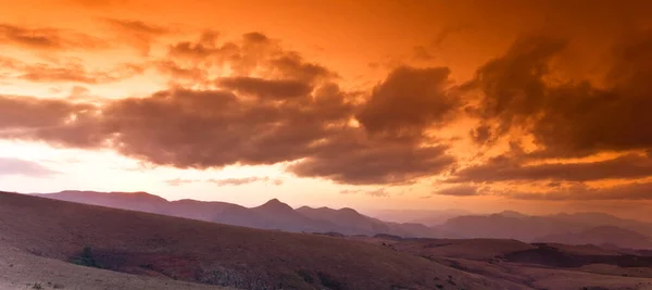 Hermoso Cielo Colorido Sobre Parque Nacional Malolotja Sudáfrica — Foto de Stock