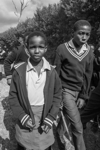 Oidentifierade Swazi Barn Den Juli 2008 Nazarène Mission School Piggs — Stockfoto