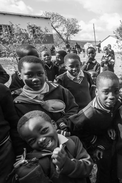 Enfants Swazis Non Identifiés Juillet 2008 École Missionnaire Nazaréenne Piggs — Photo