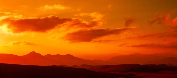 Piękne Kolorowe Niebo Nad Parku Narodowego Malolotja Republice Południowej Afryki — Zdjęcie stockowe