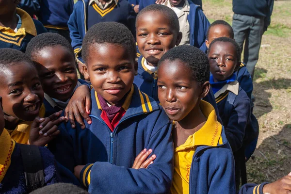 Unidentified Swazi Children July 2008 Nazarene Mission School Piggs Peak — Stock Photo, Image