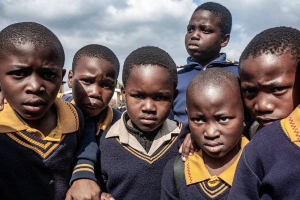Niet Geïdentificeerde Swazi Kinderen Juli 2008 Nazarener Mission School Piggs — Stockfoto