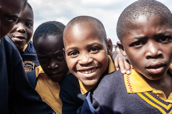 Unidentified Swazi Children July 2008 Nazarene Mission School Piggs Peak — Stock Photo, Image