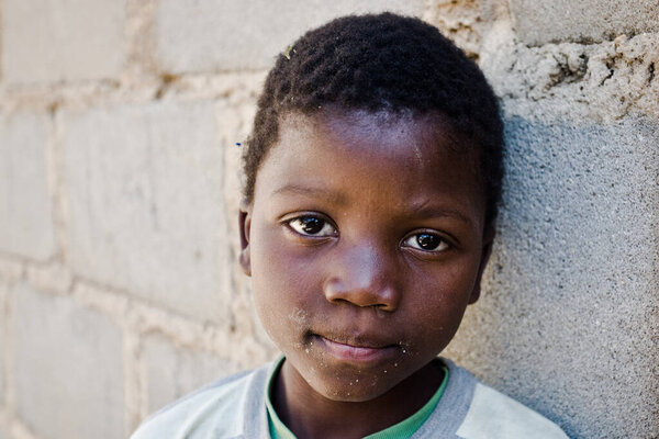 MBABANE, SWAZILAND - JULY 30: Portrait of an unidentified Swazi boy on July 30, 2008 in Mbabane, Swaziland.