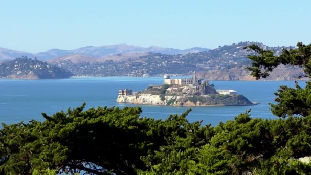 Alcatraz Island Vom Telegraph Hill San Francisco Kalifornien Usa 2018 — Stockvideo