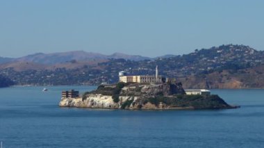 Alcatraz Adası, Telegraph Hill 'den görüldüğü gibi San Francisco, Kaliforniya, ABD, 2018