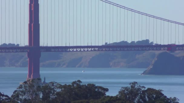 Міст Золоті Ворота Видно Telegraph Hill Сан Франциско Штат Каліфорнія — стокове відео