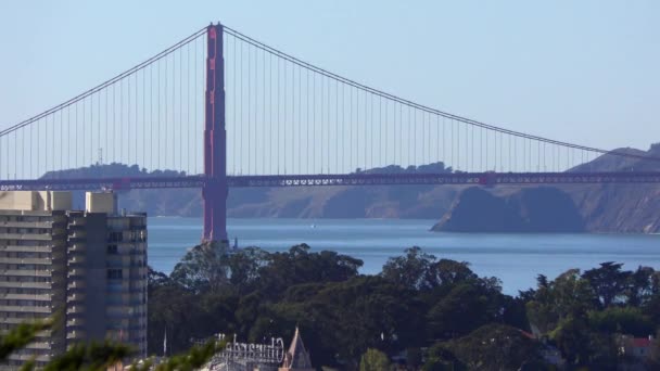 Golden Gate Híd Telegraph Dombról Nézve San Franciscóban Kaliforniában 2018 — Stock videók