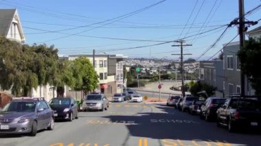 San Francisco, California 'daki Glen Park mahallesindeki sokak sahnesi, Ekim 2018 dolaylarında.
