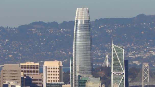 Salesforce Tower Distretto Finanziario San Francisco Visti Twin Peaks California — Video Stock