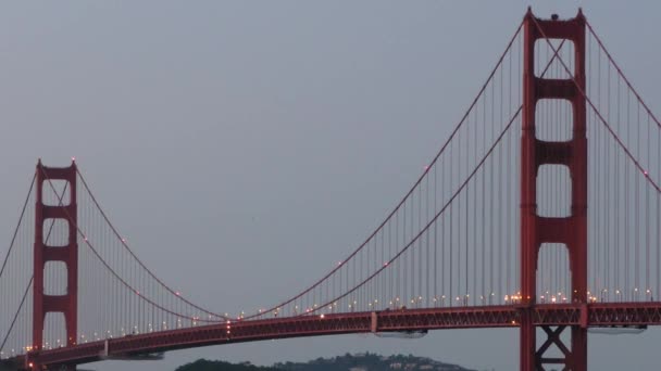 Golden Gate Bridge See Baker Beach Sunset San Francisco California — стокове відео