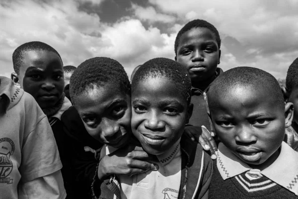 Unidentified Swazi Children July 2008 Nazarene Mission School Piggs Peak — Stock Photo, Image